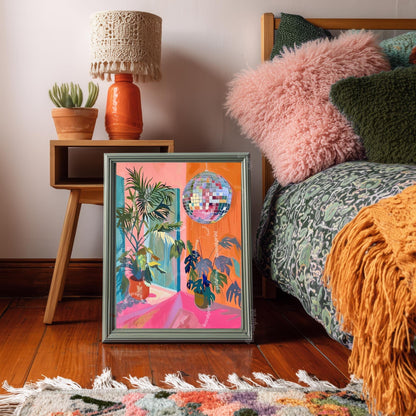 1970s Retro Inspired Disco Interior Print