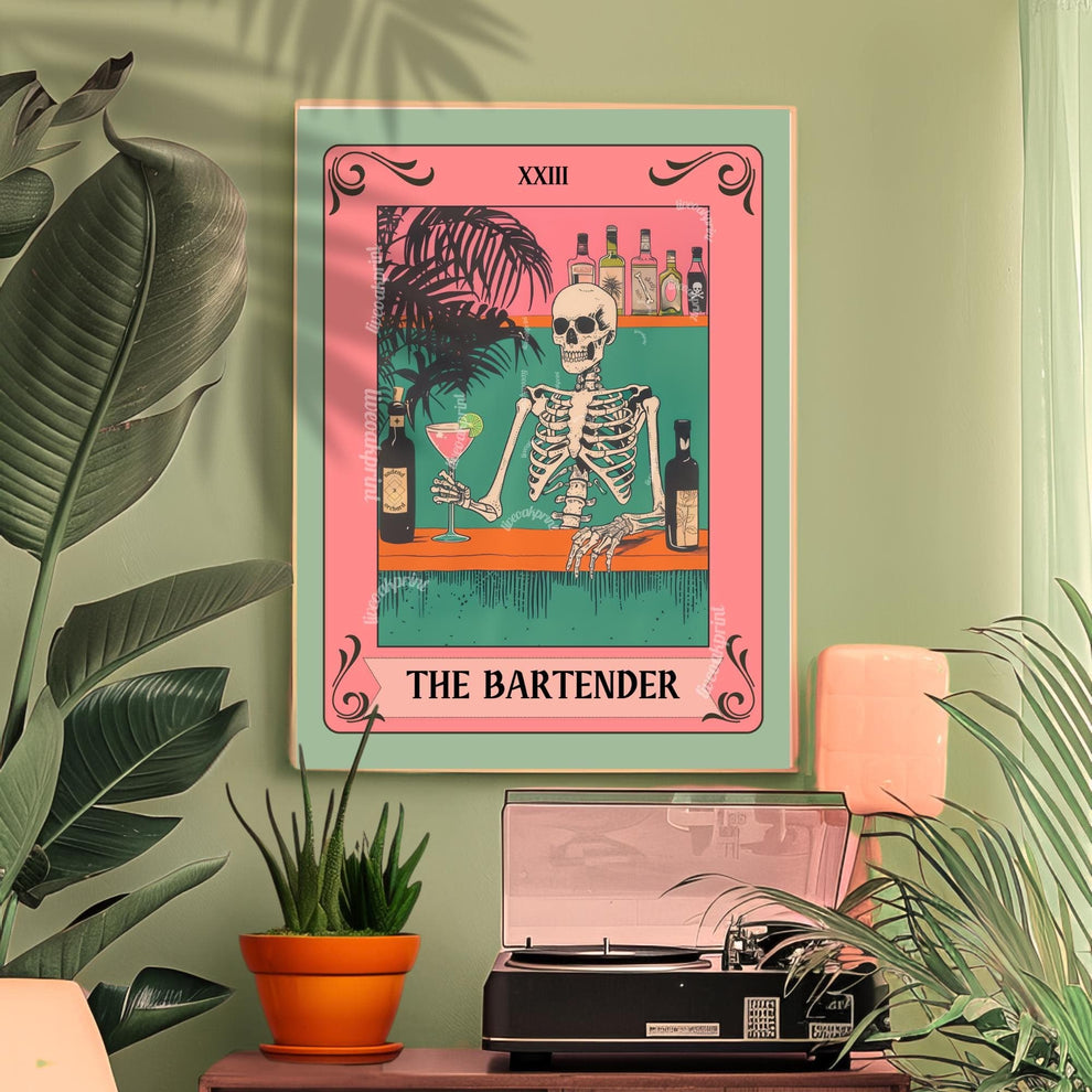 The Bartender Tarot Card Print