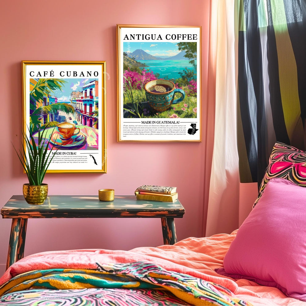 Guatemala Coffee Wall Art – Guatemala Kitchen Decor Tropical Coffee Print Guatemalan Café Poster Central America Home Decor Guatemala