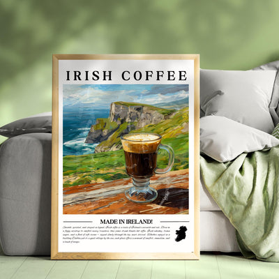 Irish Coffee Wall Art – Ireland Kitchen Decor Irish Wall Decor Poster Cozy Cafe Print Celtic Art Print Coffee Lover Gift