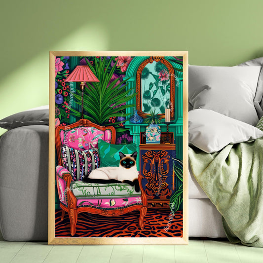 Siamese Cat Print