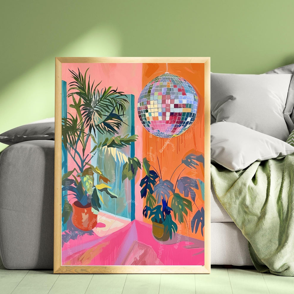 1970s Retro Inspired Disco Interior Print