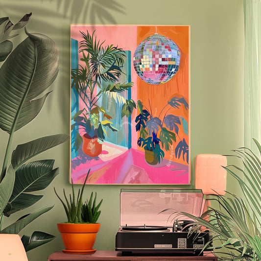 1970s Retro Inspired Disco Interior Print