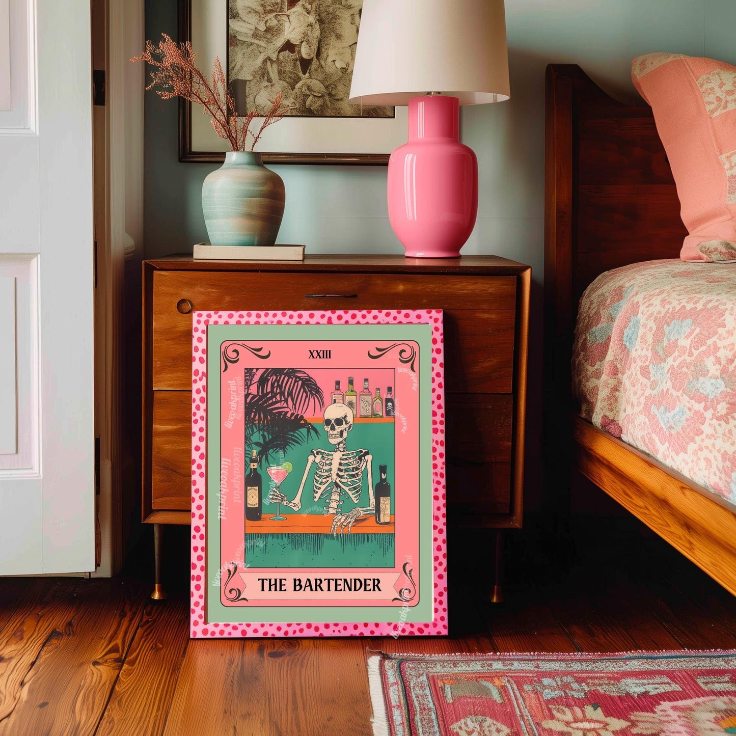 The Bartender Tarot Card Print