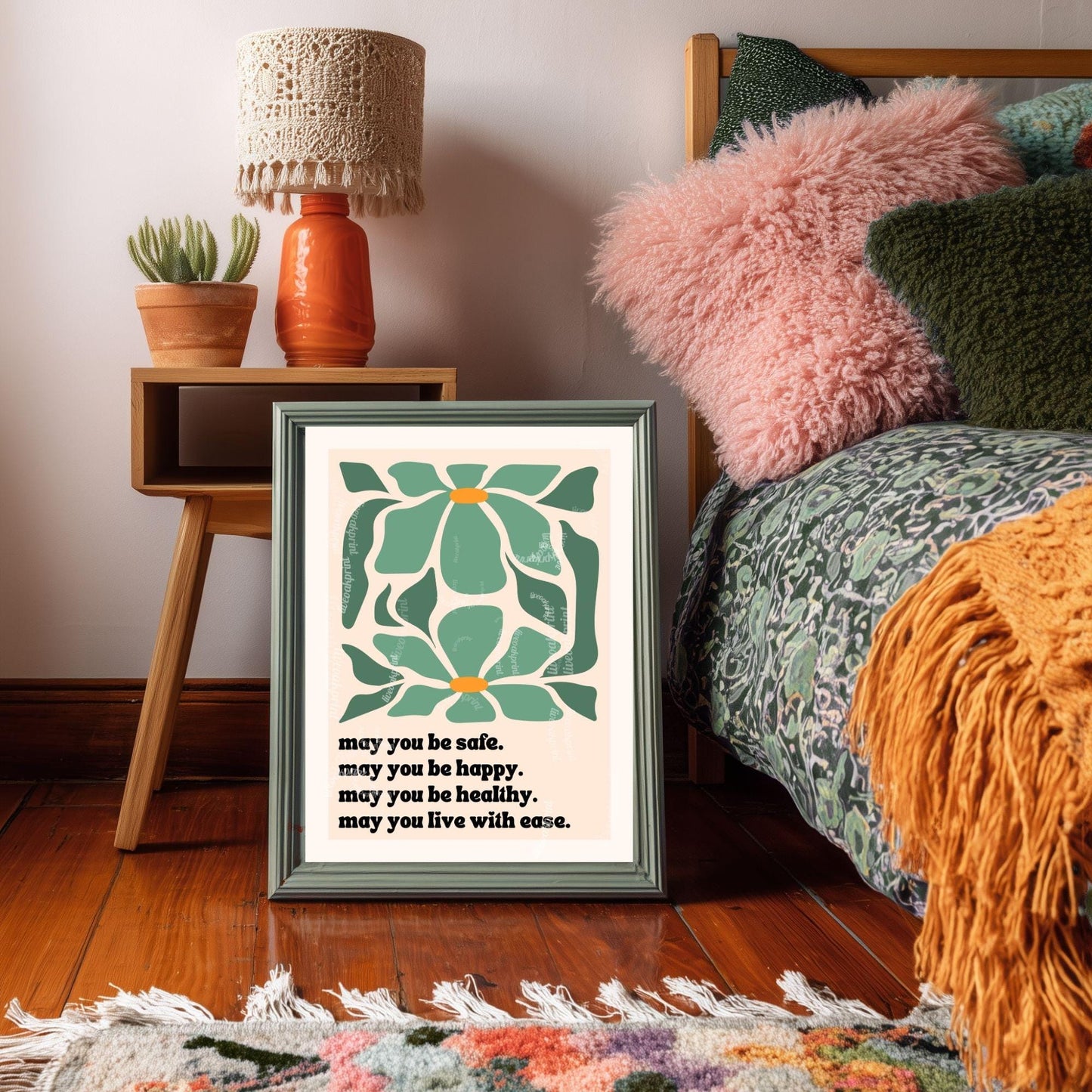 May You Be Safe Metta Prayer Print