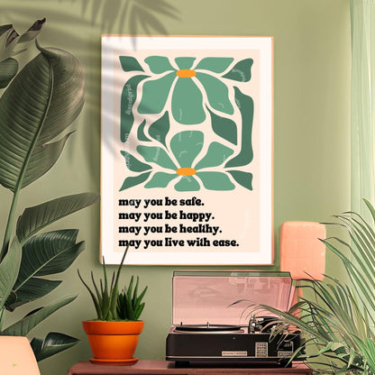 May You Be Safe Metta Prayer Print