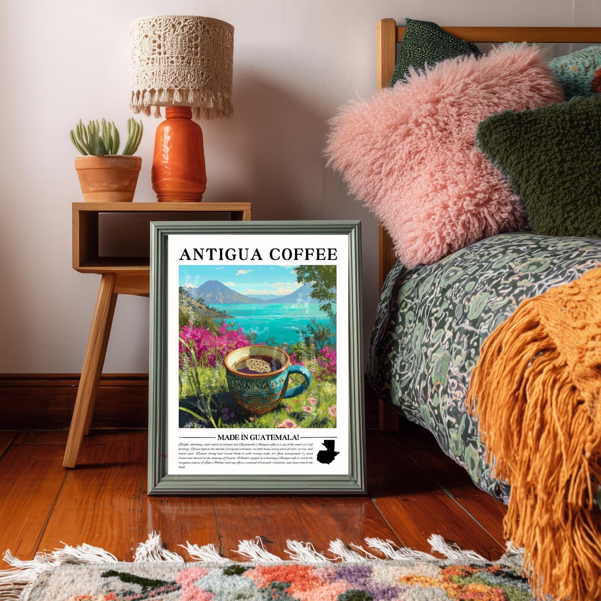 Guatemala Coffee Wall Art – Guatemala Kitchen Decor Tropical Coffee Print Guatemalan Café Poster Central America Home Decor Guatemala