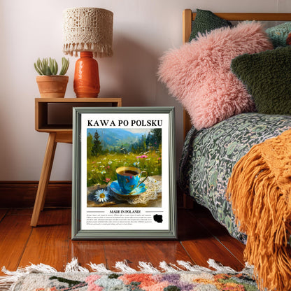 Polish Coffee Wall Art – Poland Kitchen Decor Rustic Coffee Print Polish Cafe Poster Countryside Art Print Coffee Lover Gift