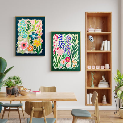 Midnight Green Garden Print