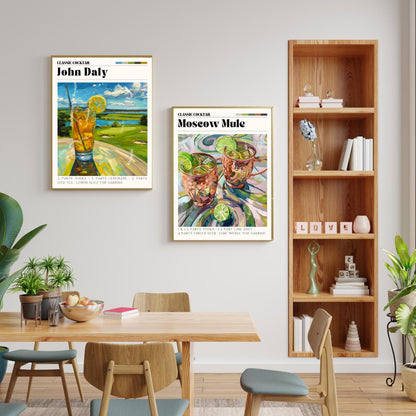 John Daly Cocktail Print – Golf Cocktail Wall Art Bar Cart Decor Iced Tea Lemonade Whiskey Drink Print Gift for Golfers & Cocktail Lovers