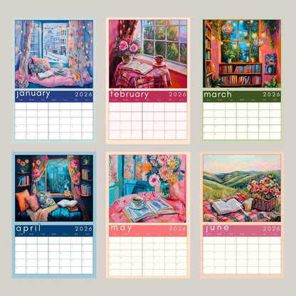 2026 Calendar: Cozy Reading Nooks - Calendar For Book Lovers - Reader Gift Ideas