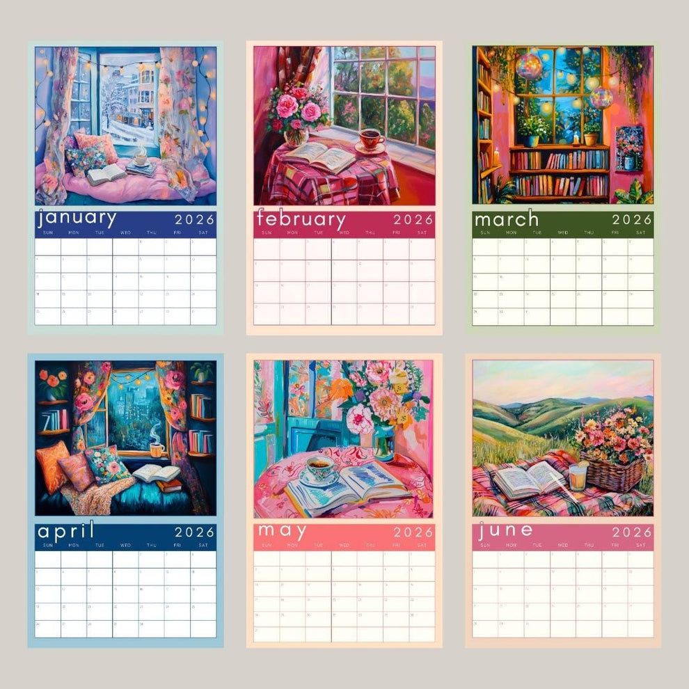 2026 Calendar: Cozy Reading Nooks - Calendar For Book Lovers - Reader Gift Ideas