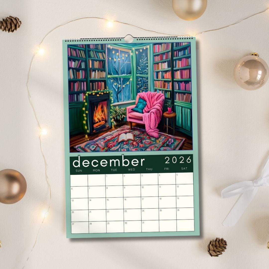2026 Calendar: Cozy Reading Nooks - Calendar For Book Lovers - Reader Gift Ideas