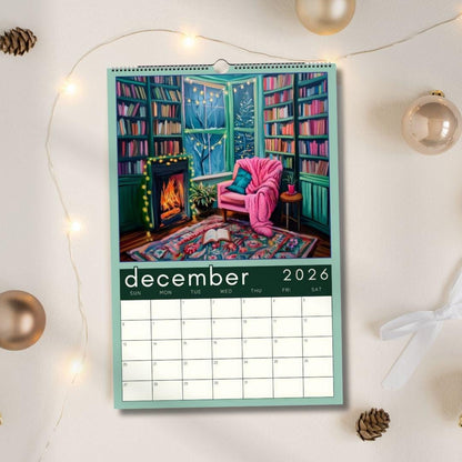 2026 Calendar: Cozy Reading Nooks - Calendar For Book Lovers - Reader Gift Ideas