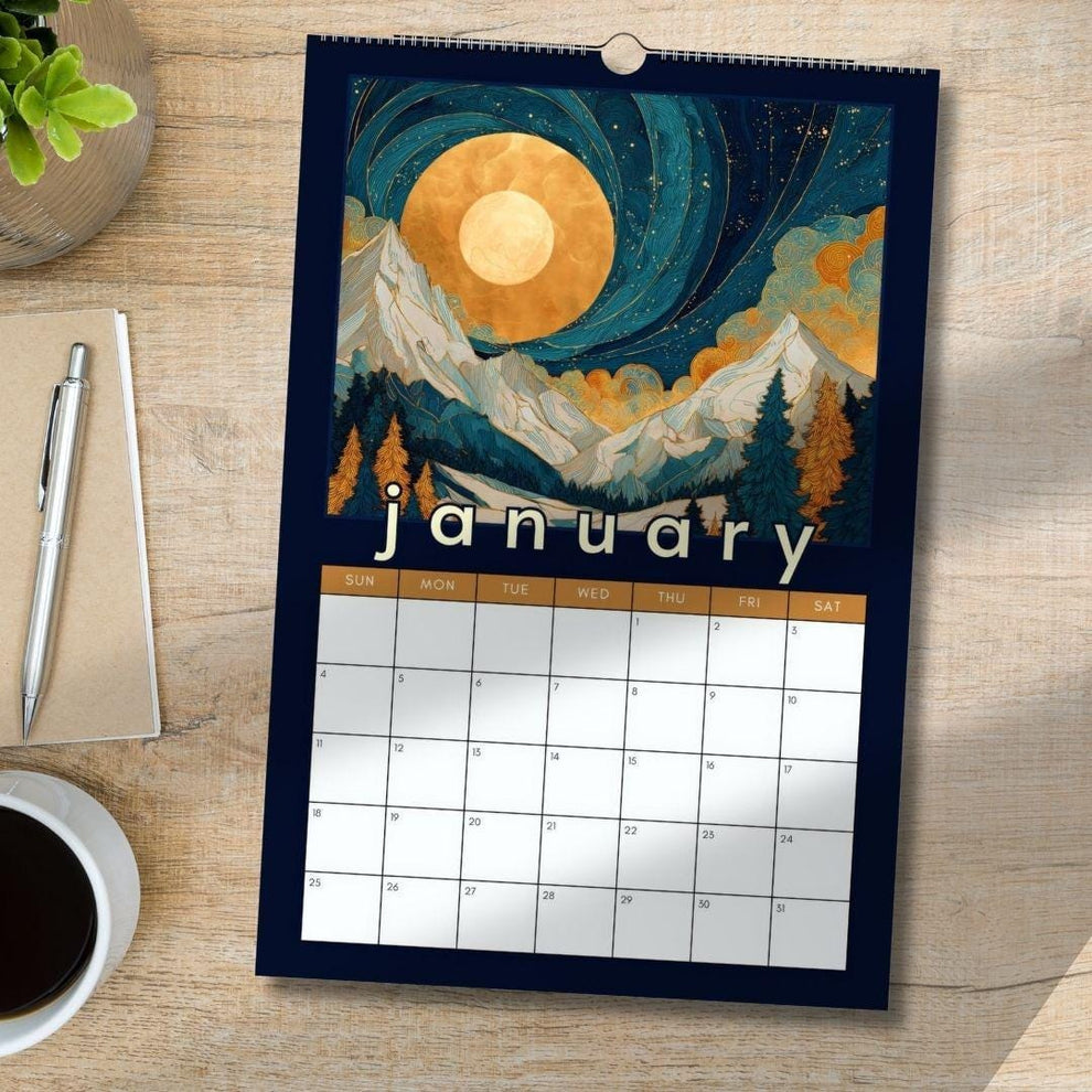 2026 Mountain Wall Calendar - Colorful 2026 Calendar - Nature Lover Gift