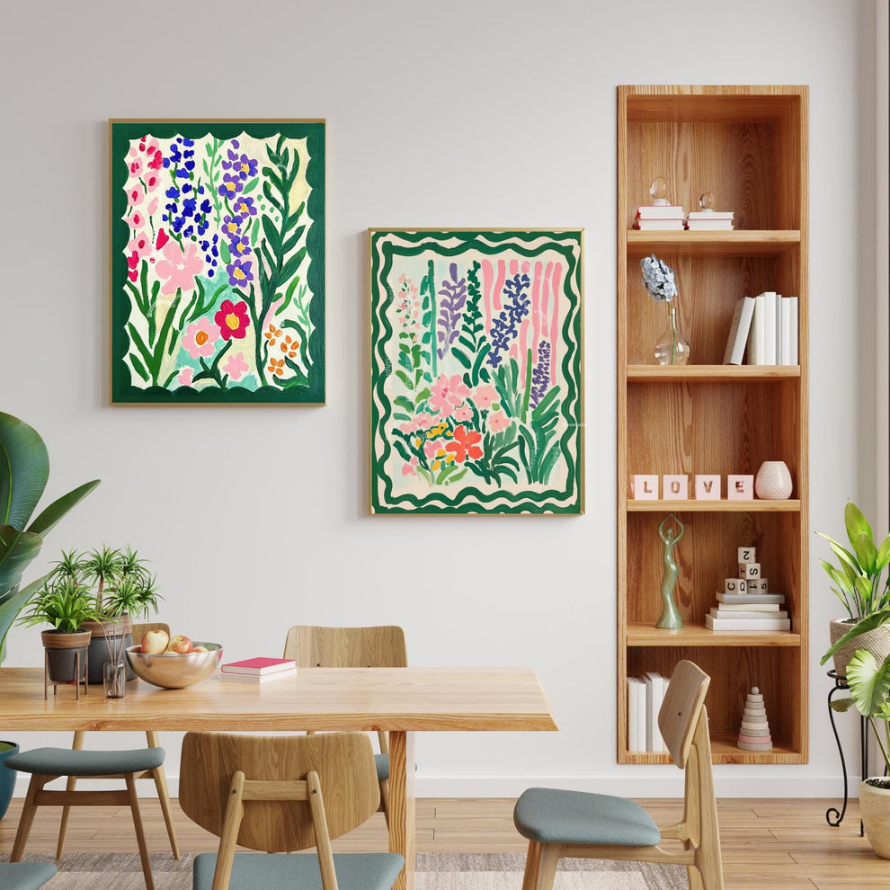 Green Dopamine Flowers Wall Art