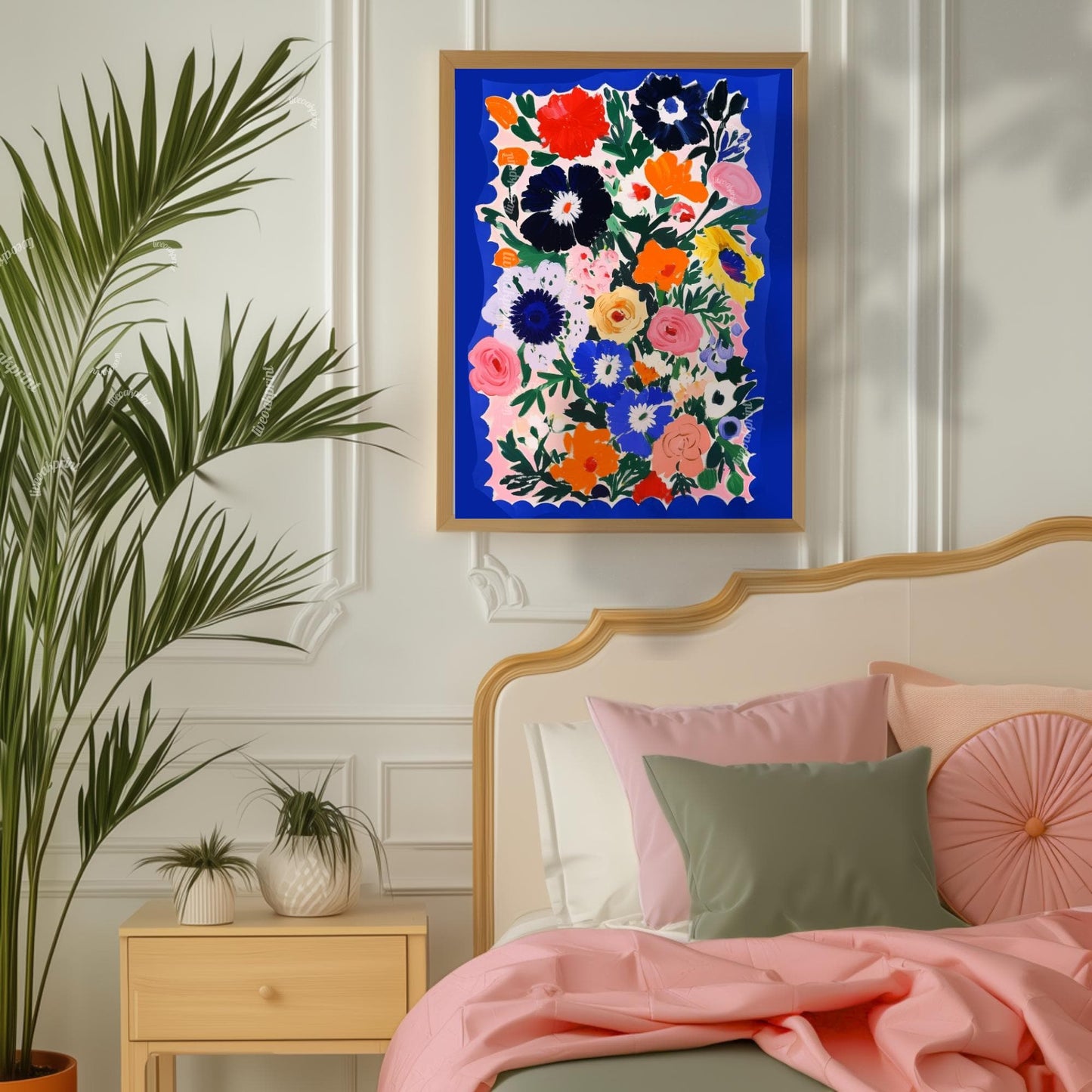 Blue Blooms Art Print