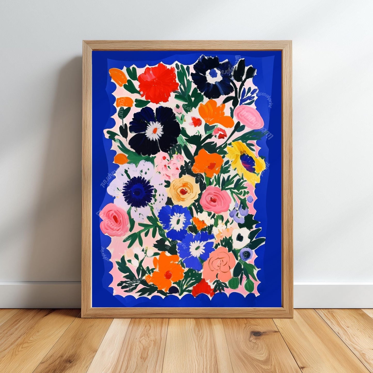 Blue Blooms Art Print