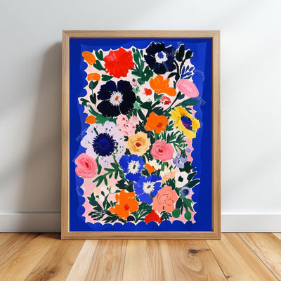 Blue Blooms Art Print