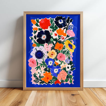 Blue Blooms Art Print