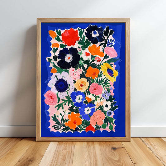 Blue Blooms Art Print