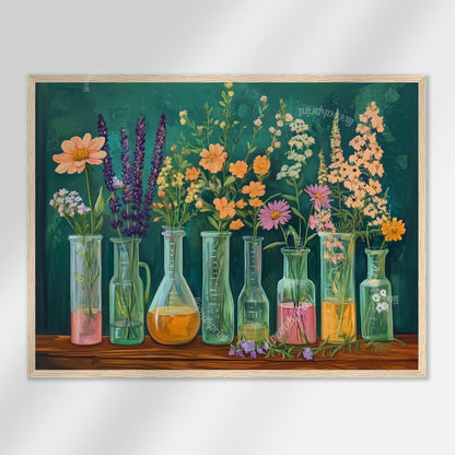 Flasks, Test Tubes & Wildflowers
