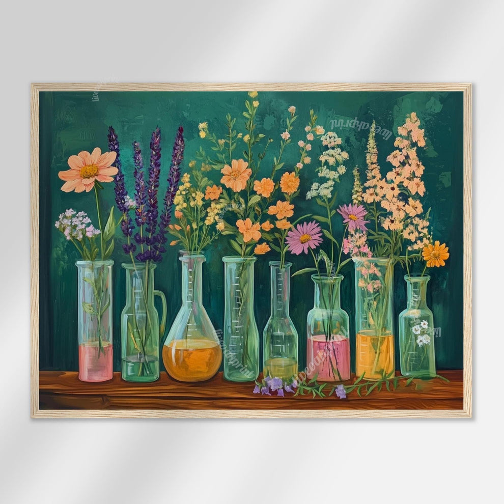 Flasks, Test Tubes & Wildflowers
