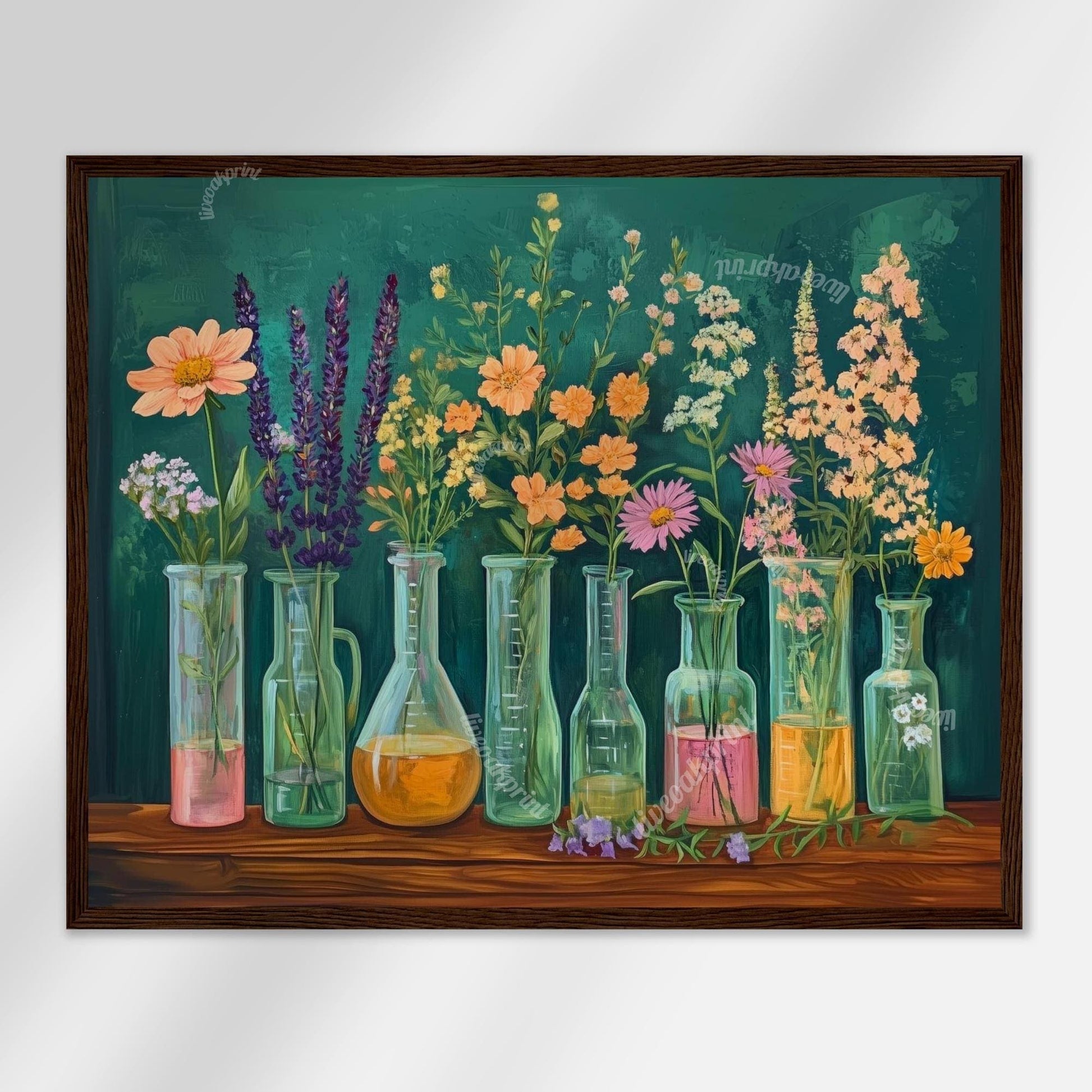 Flasks, Test Tubes & Wildflowers