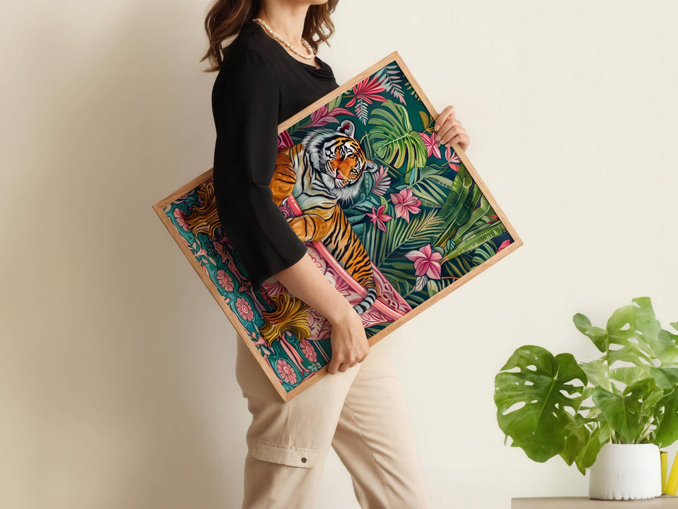 Tiger In A Bathtub In A Luxury Bathroom