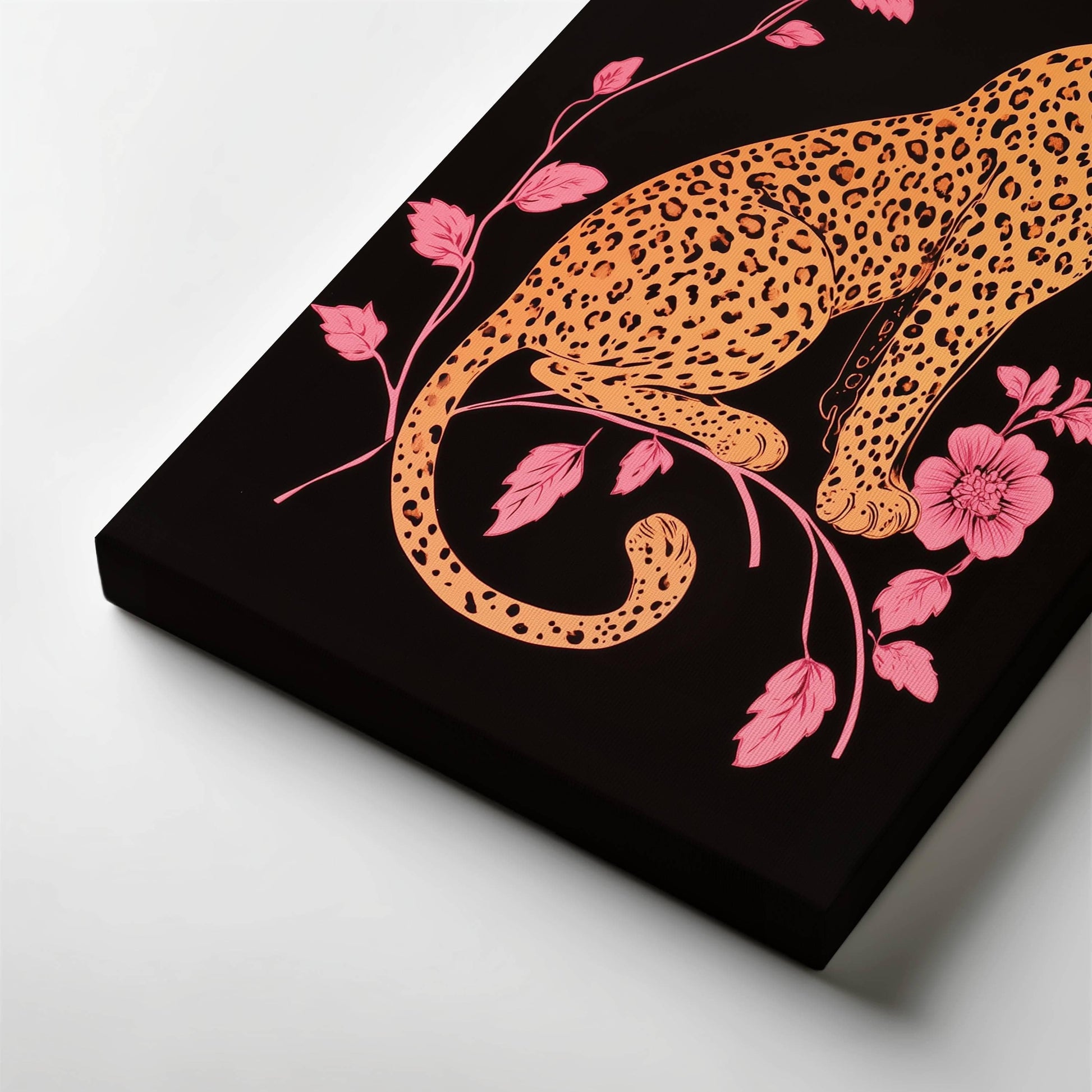Pink and Black Leopard Wall Art
