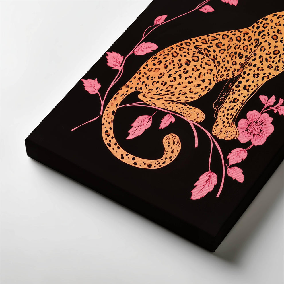 Pink and Black Leopard Wall Art