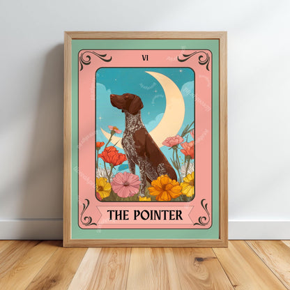 Liver Roan German Shorthaired Pointer Wall Art – GSP Tarot Dog Art Print