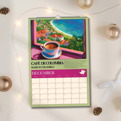 2026 Wall Calendar: Coffee Around the World – Coffee Wall Calendar – Coffee Gift Ideas