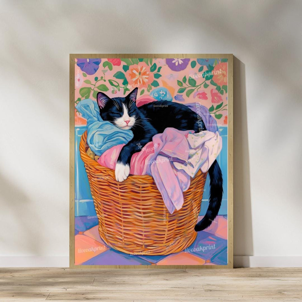 Set of Two Tuxedo Cats Wall Art