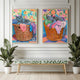 Set of Two Blue Russian Cats Wall Art