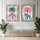Set of 2 Art Prints Tropical Luxury Art