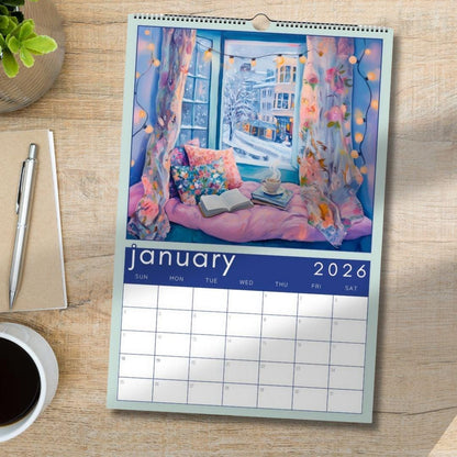 2026 Calendar: Cozy Reading Nooks - Calendar For Book Lovers - Reader Gift Ideas