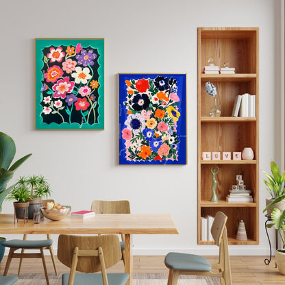 Blue Blooms Art Print