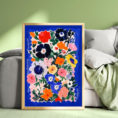 Blue Blooms Art Print