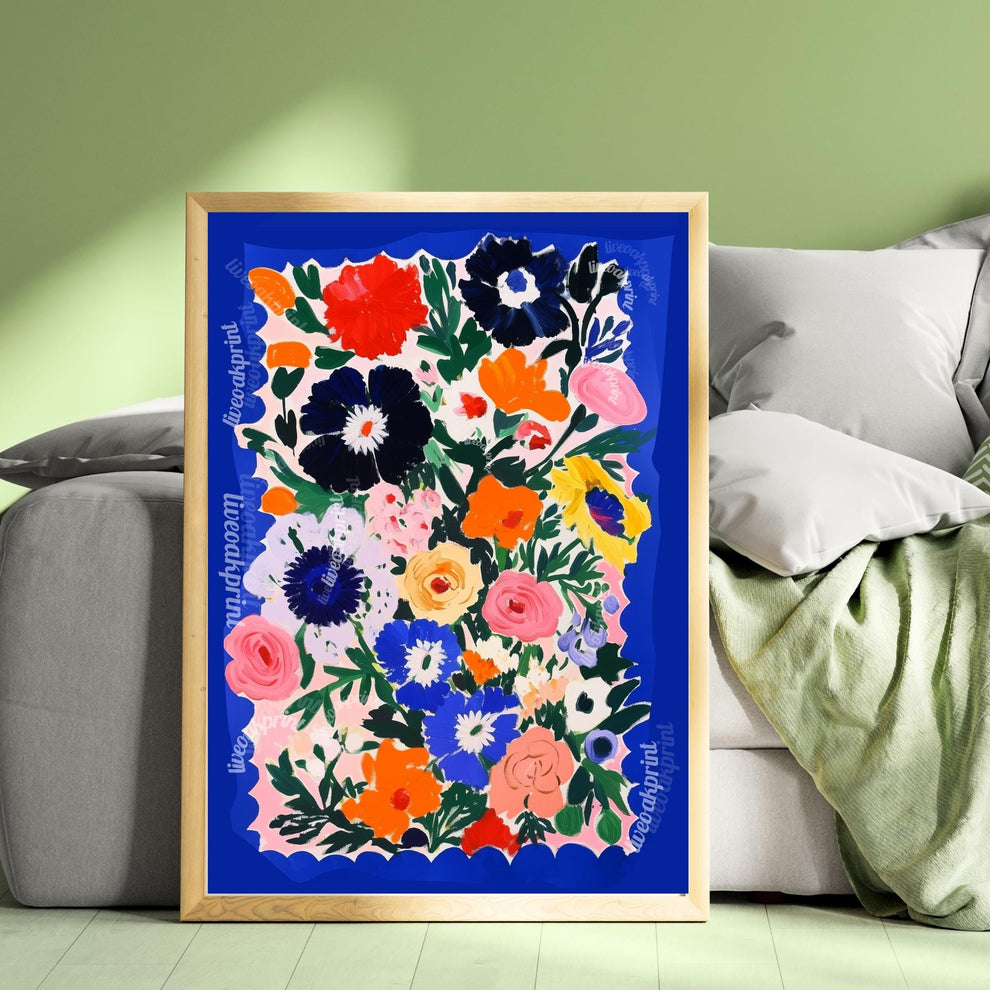 Blue Blooms Art Print