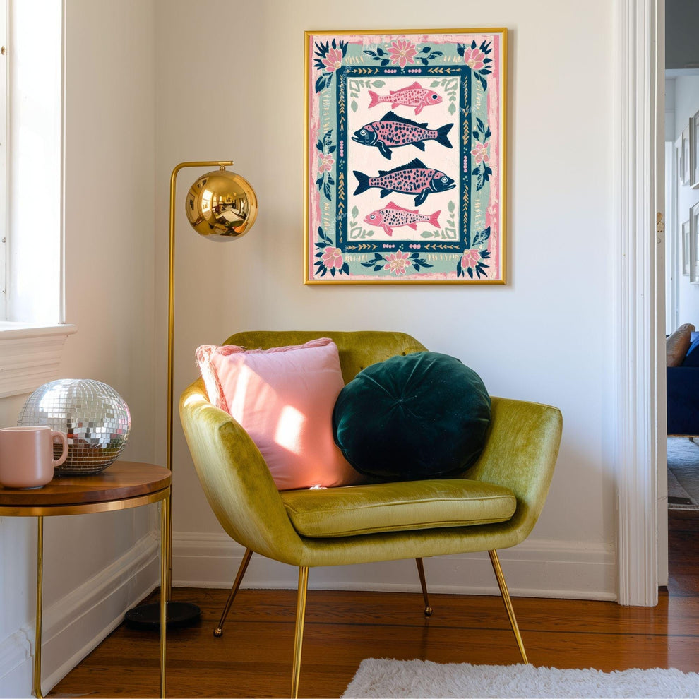 Blue Coastal Fish Wall Decor