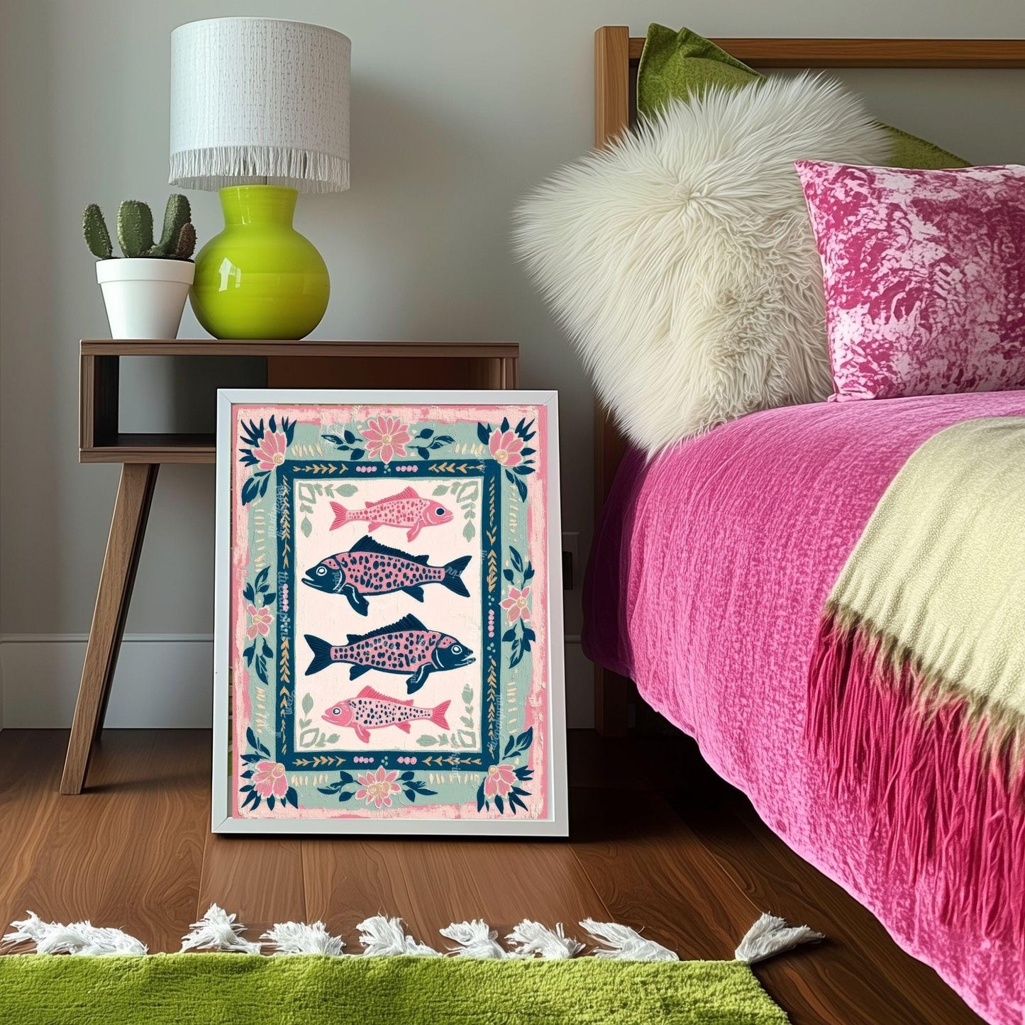 Blue Coastal Fish Wall Decor