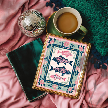 Blue Coastal Fish Wall Decor