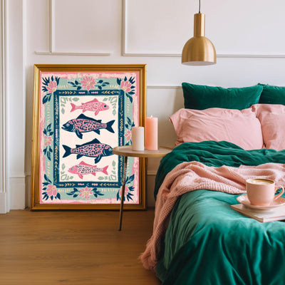 Blue Coastal Fish Wall Decor