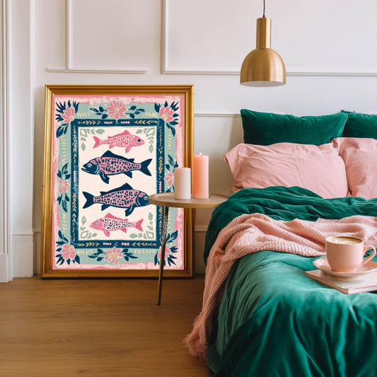 Blue Coastal Fish Wall Decor