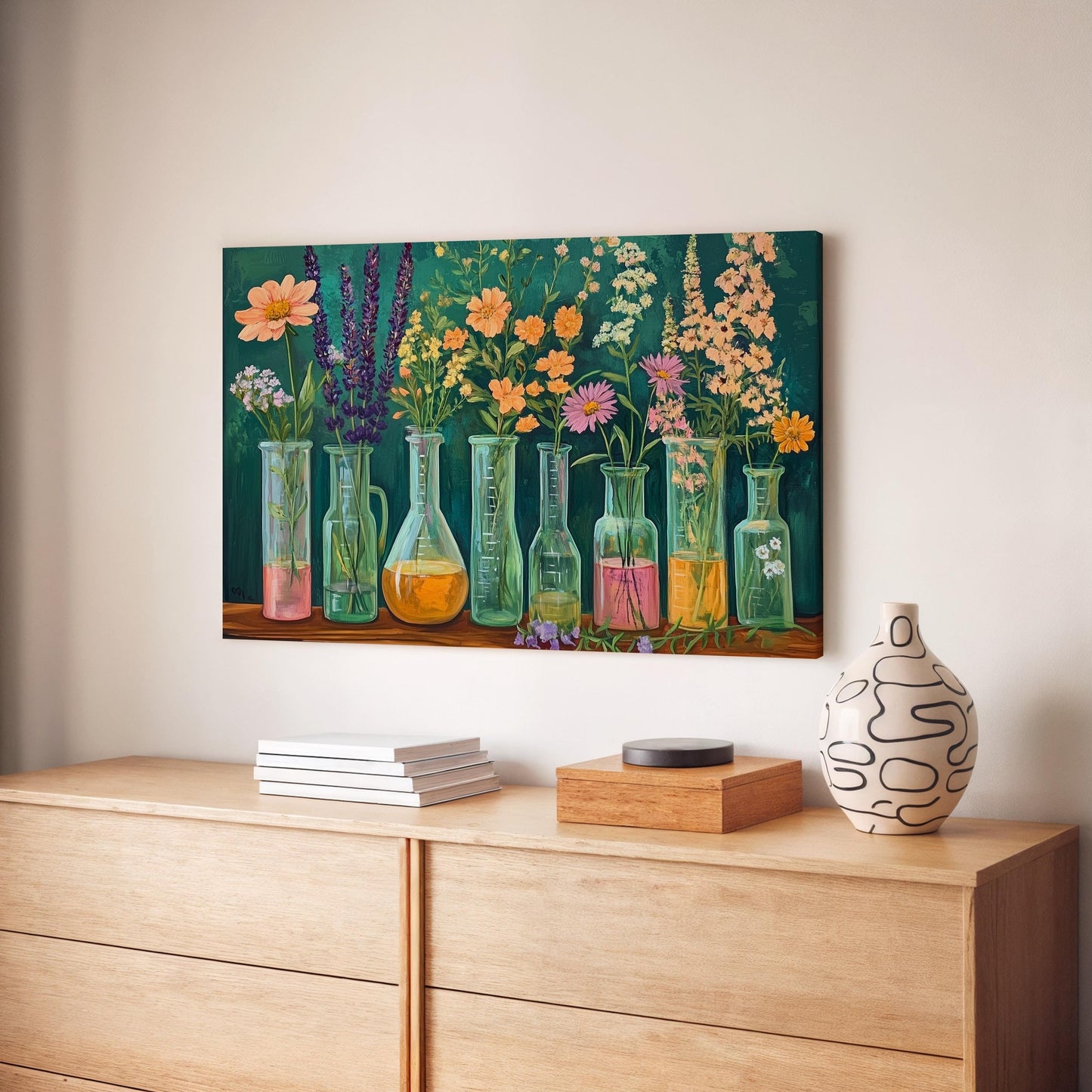 Flasks, Test Tubes & Wildflowers