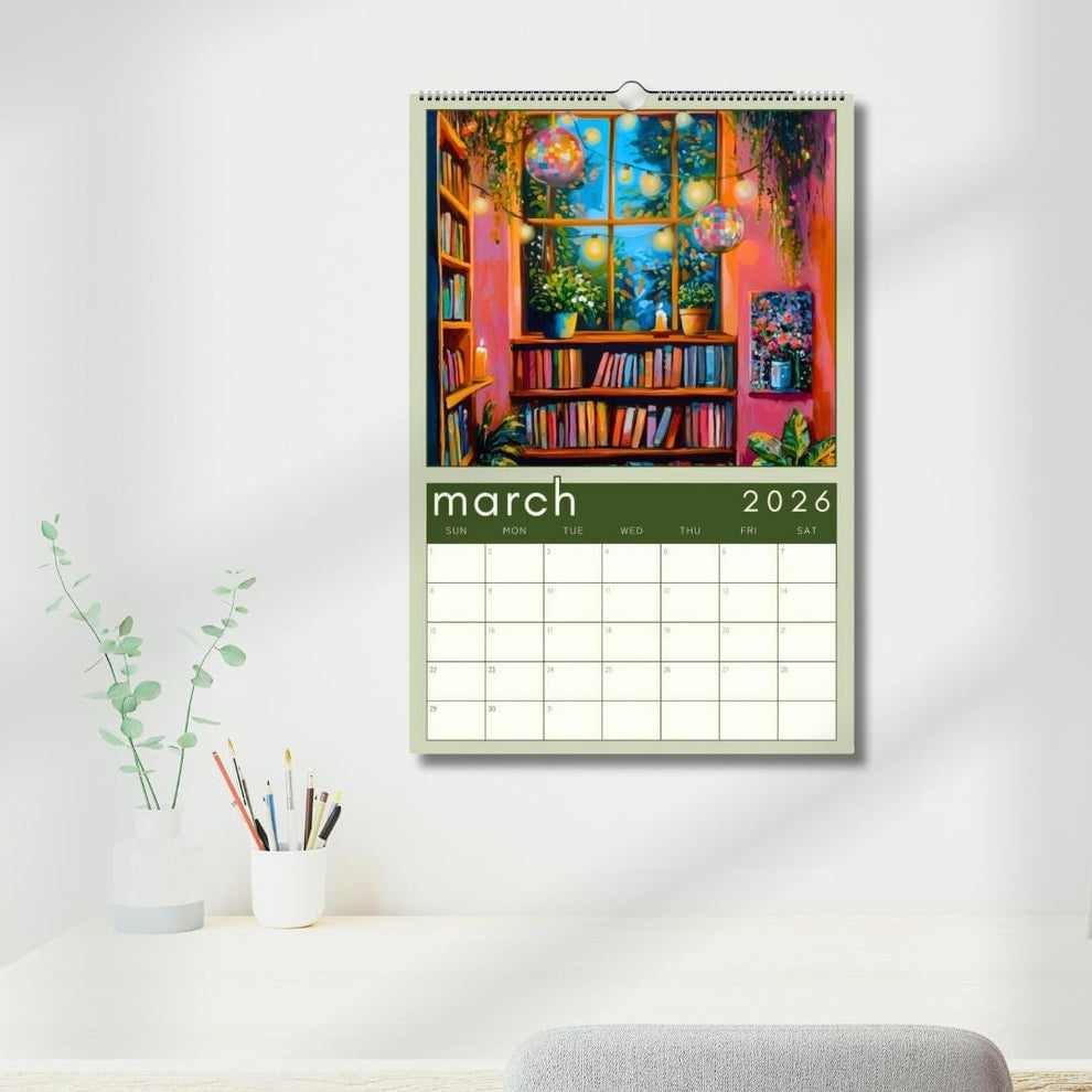 2026 Calendar: Cozy Reading Nooks - Calendar For Book Lovers - Reader Gift Ideas