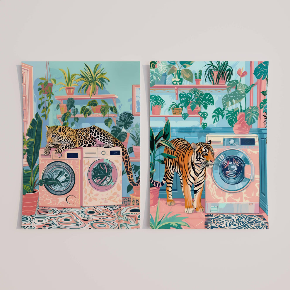 Laundry Leopard and Laundry Tiger Print Bundle