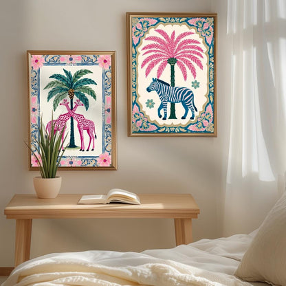 Set of 2 Art Prints Tropical Luxury Art