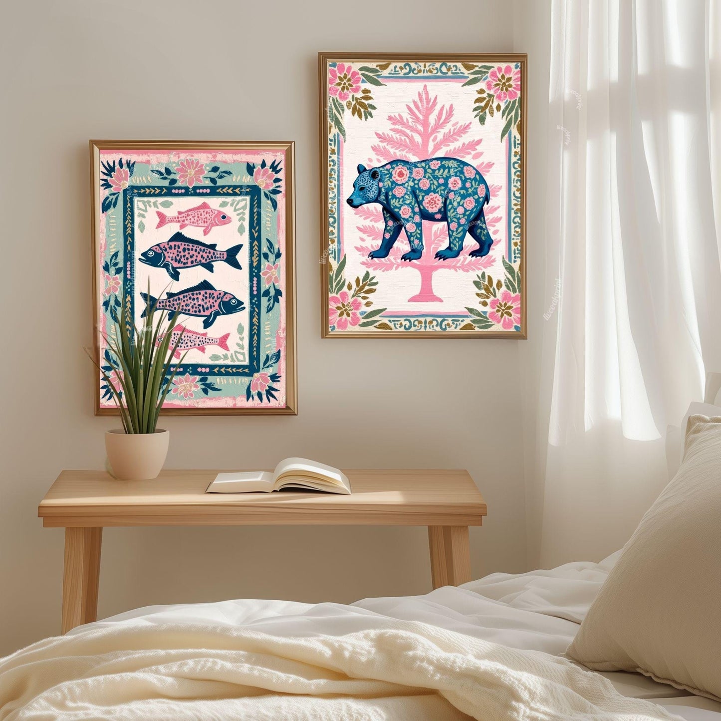 Blue Coastal Fish Wall Decor